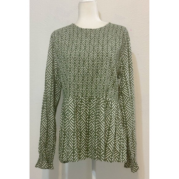 Michelle McDowell Size XXL Mills Peplum Babydoll Top Looking Up Vineyard Boho - Picture 2 of 13